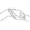 Hand mit Pfote