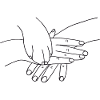 Hand mit Pfote