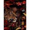Leopard with human face