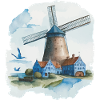 moulin au design hollandais