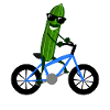 Cucumber on Bicycle Cucumbers