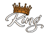 Crown with King lettering