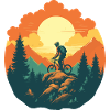 Downhill Mountainbike Vector