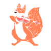Squirrel playing violin musician