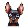 Playful Doberman Pinscher Art