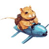 Hamster on Rocket - Funny Space Design