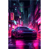Auto Neon Stadt