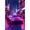 Auto Neon Stadt