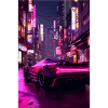 Auto Neon Stadt