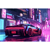 Auto Neon Stadt