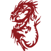 RED TRIBAL DRAGON TATTOO
