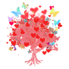 Baum des Lebens ,Lebensbaum,herzen,schmetterlinge