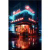 Straße Neon Stadt