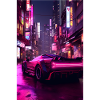Auto Neon Stadt
