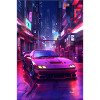 Auto Neon Stadt