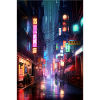 Straße Neon Stadt