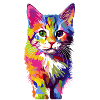 Verspielte bunte Katze