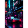 Auto Neon Stadt