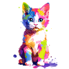 Niedliche bunte Katze