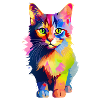 Tierisch bunte Katze