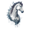 Gracieux cheval élégant aquarelle