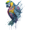 Aquarelle captivante d’un perroquet