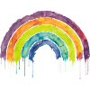 Bunter Horizont Aquarell Regenbogen