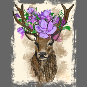 Wunderschönes Hirschdesign mit Hintergrund