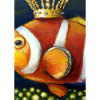 Clownfisch mit einer Krone