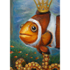 Clownfisch mit einer Krone