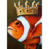 Clownfisch mit einer Krone