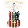 American Flag 4th July Guitar
