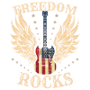 Freedom Rocks American Flag Guitar