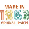 Made 1963 Birthday Retro