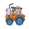 Tracteur Tracteur Animaux mignons