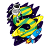 5 Birthday Boy Astronaut - five years