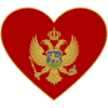 Montenegro Flag Heart