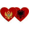 Montenegro Albania flag