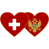 Schweiz Montenegro Flagge