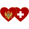 Montenegro Switzerland Flag