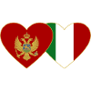 Montenegro Italy flag