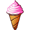 Ice cream in pink