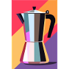 Bunter Espressokocher