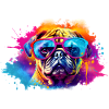 Pug Dog With Sunglasses