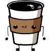 Cute cartoon coffee mug