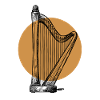 Lineart Harfenmusik Harfe Konzertharfe