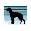 Chien Français Tricolore Chien Silhouette Rétro Soleil