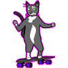 Cool chat longboard en rose