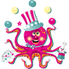 Octopus circus juggler funny