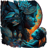 Mutter und Tochter Fantasy Geschenk